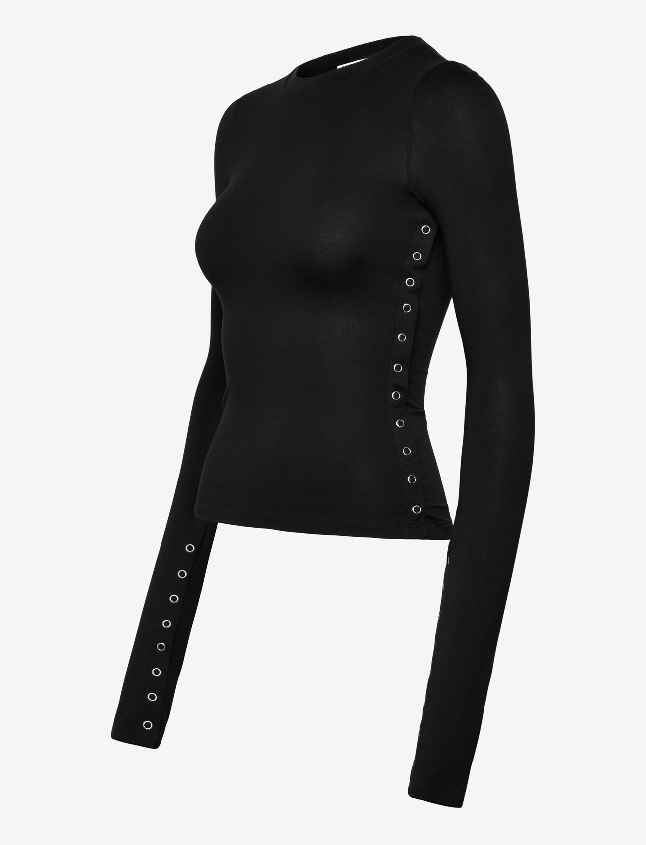 Weekday - Press Studs Long Sleeve - langærmede toppe - black - 2