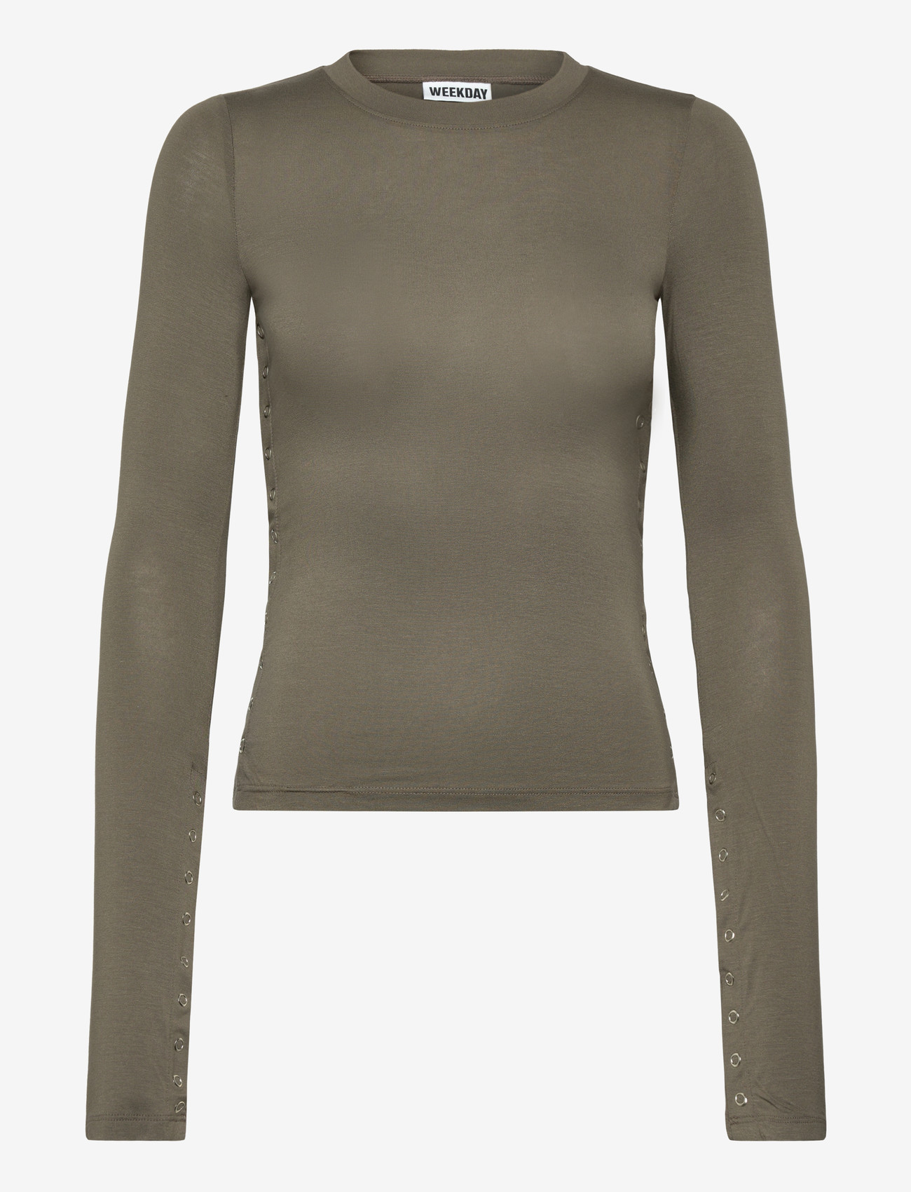 Weekday - Press Studs Long Sleeve - pikkade varrukatega alussärgid - dark grey - 0