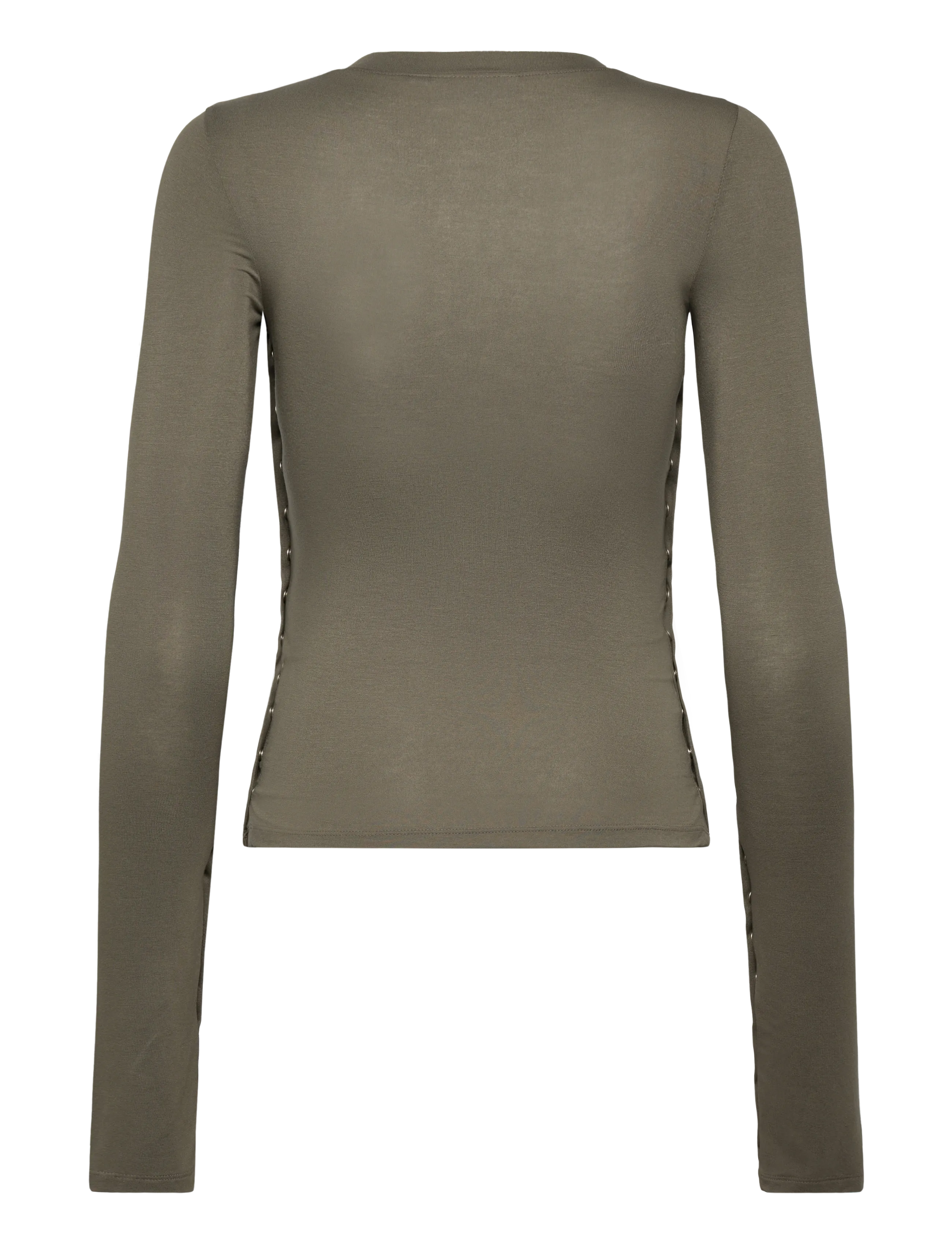 Weekday - Press Studs Long Sleeve - pitkähihaiset paidat - dark grey - 1