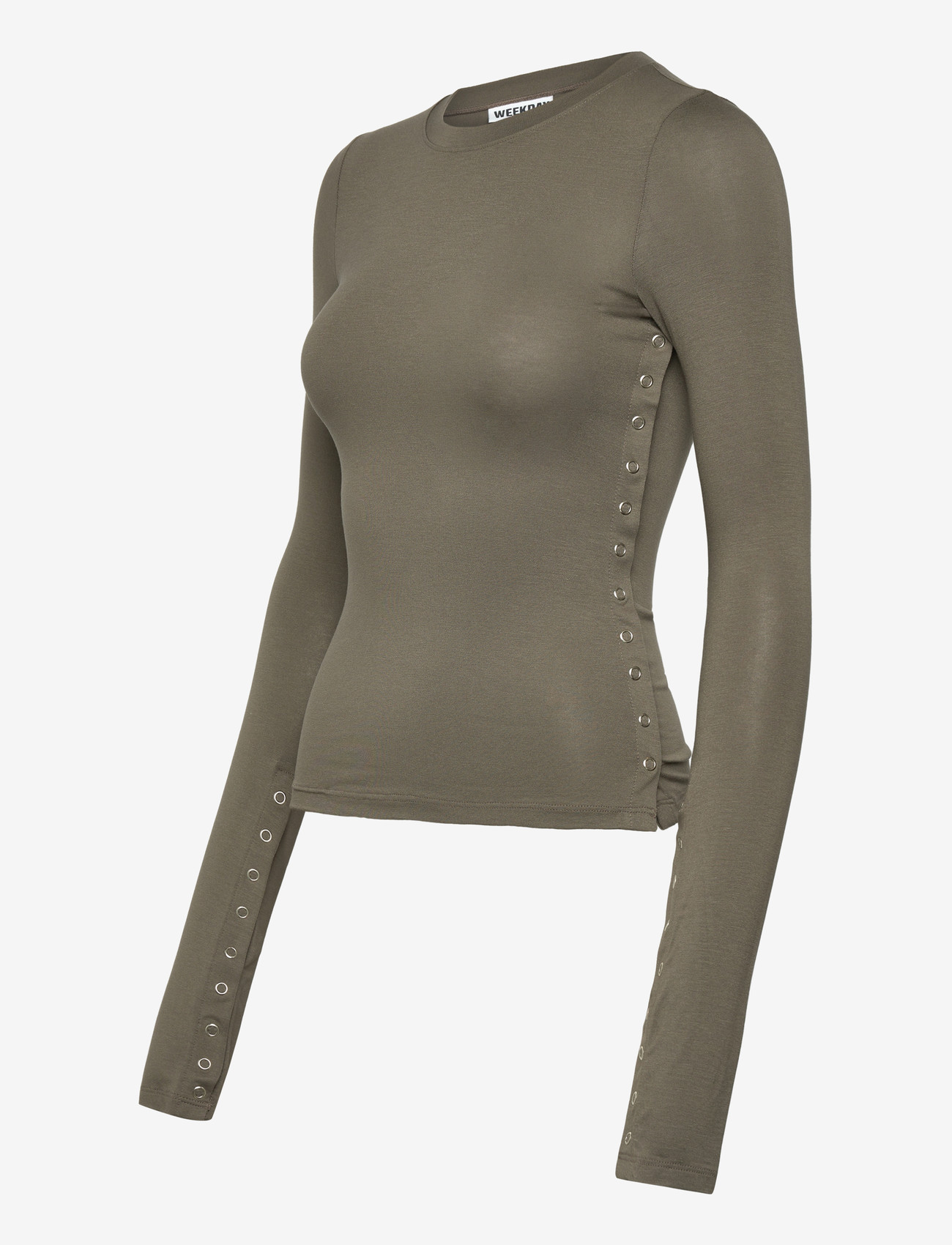 Weekday - Press Studs Long Sleeve - pikkade varrukatega alussärgid - dark grey - 2