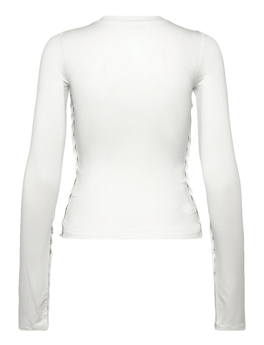 Weekday - Press Studs Long Sleeve - langærmede toppe - white - 1