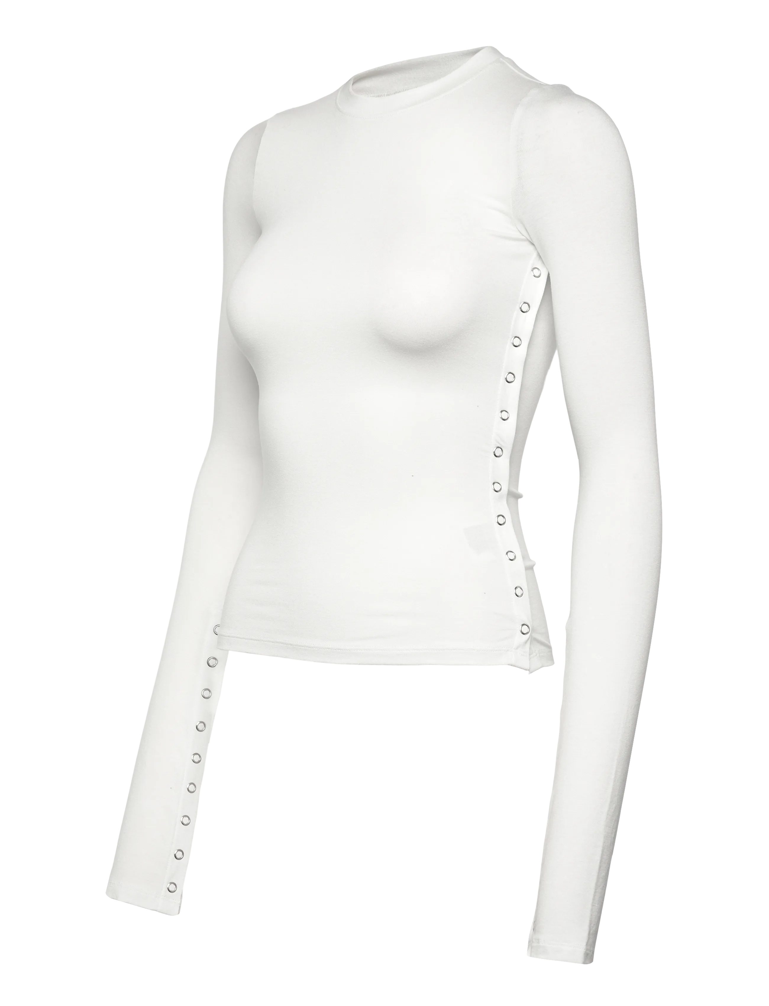 Weekday - Press Studs Long Sleeve - langærmede toppe - white - 2
