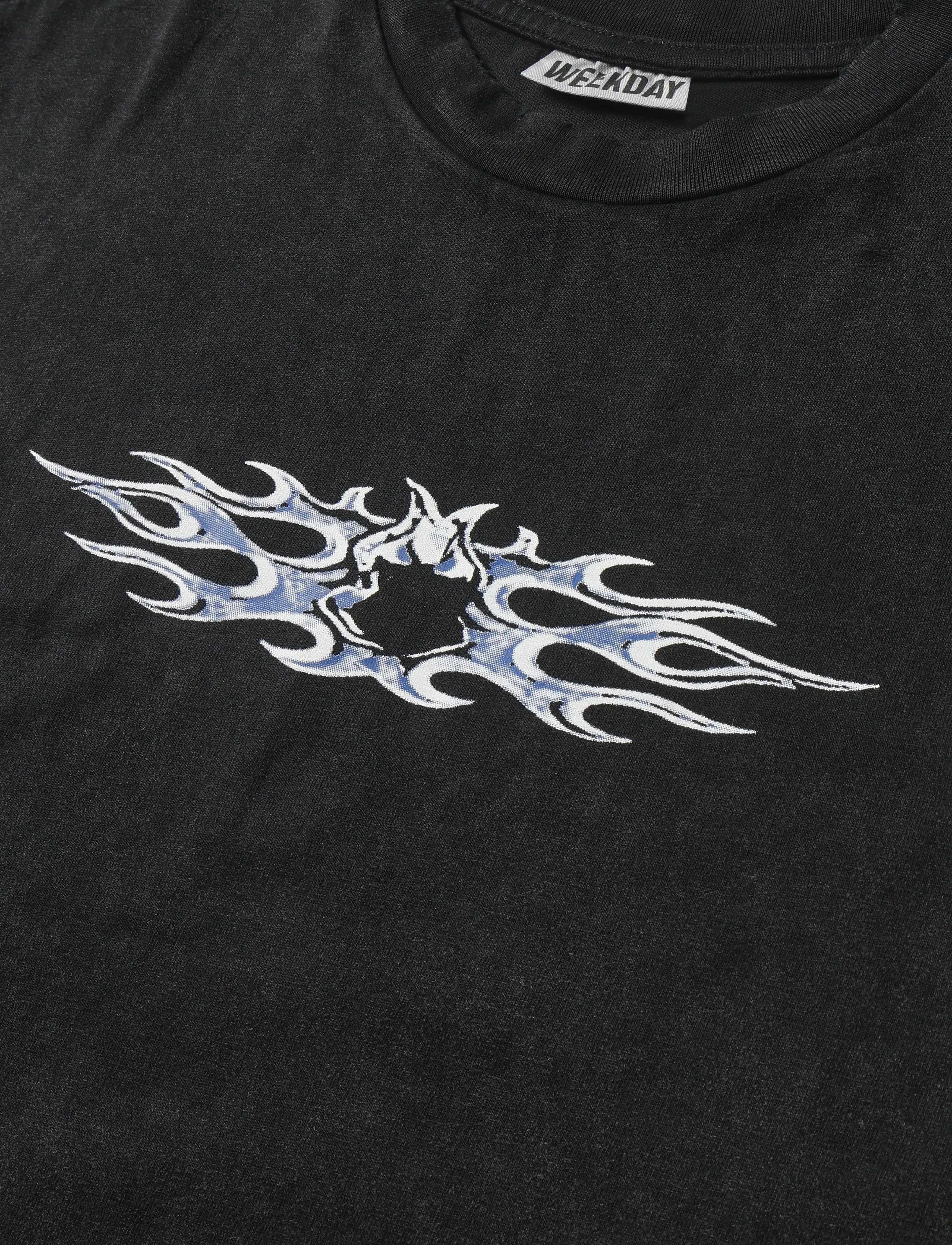 Weekday - Graphic square tank top - sleeveless shirts - black w flame - 2