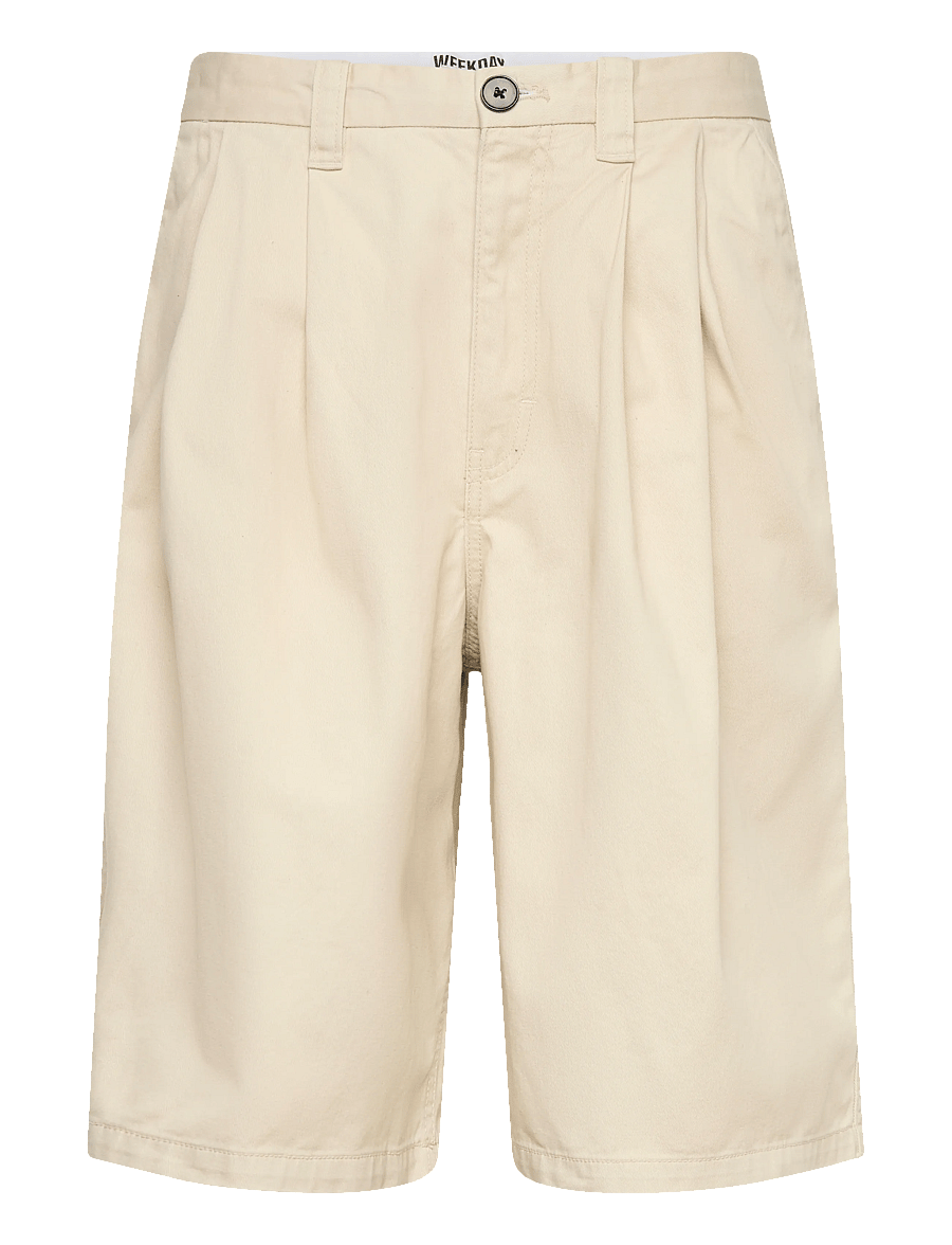 Weekday - Cotton Chino Shorts - casual shorts - beige - 1