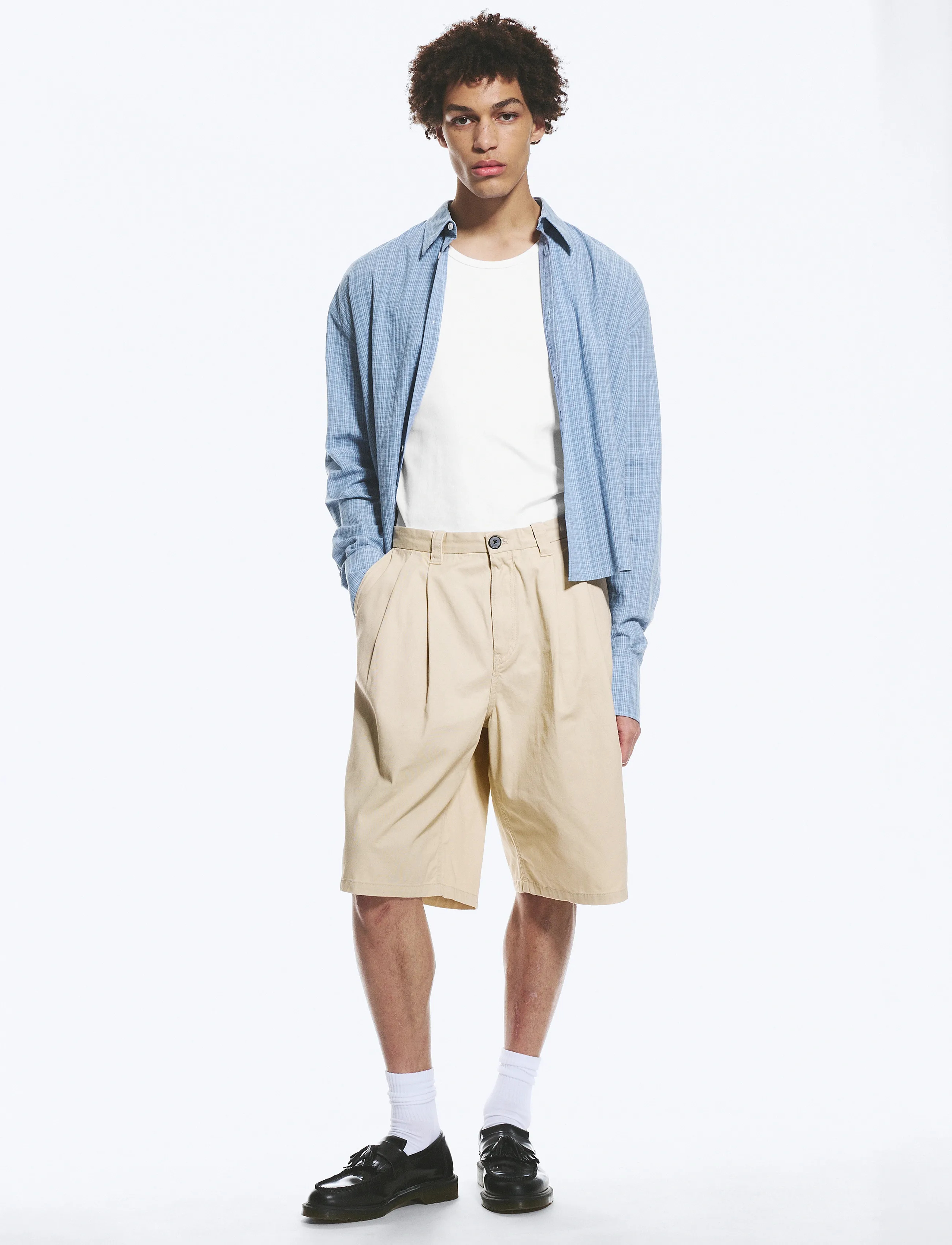 Weekday Cotton Chino Shorts, 52, Beige - Casual Männerswear
