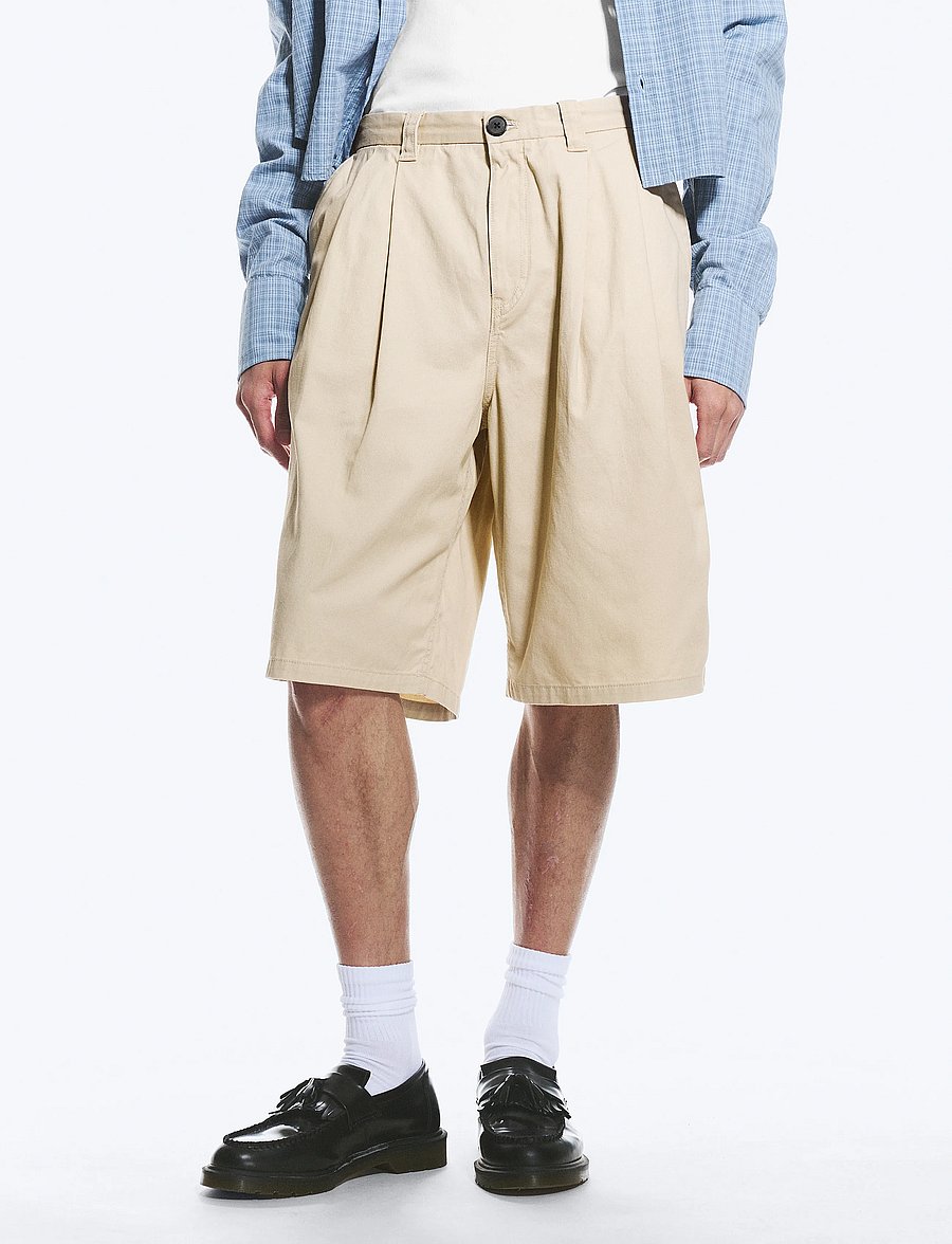 Weekday - Cotton Chino Shorts - casual shorts - beige - 5