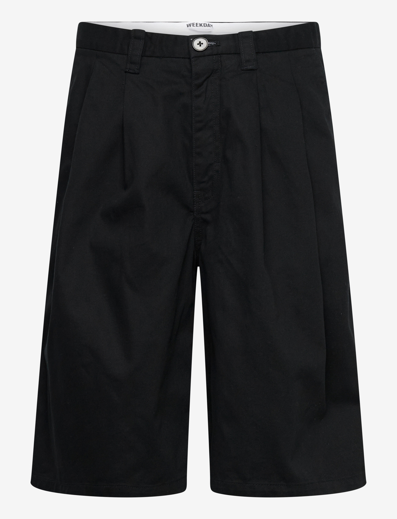 Weekday - Cotton Chino Shorts - casual shorts - black - 1