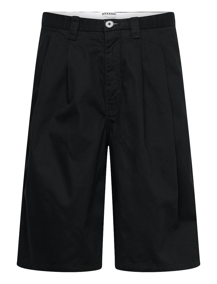 Weekday - Cotton Chino Shorts - freizeitshorts - black - 1