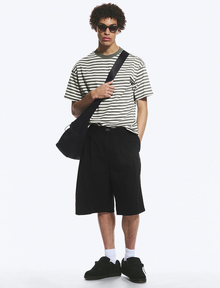 Weekday - Cotton Chino Shorts - freizeitshorts - black - 0