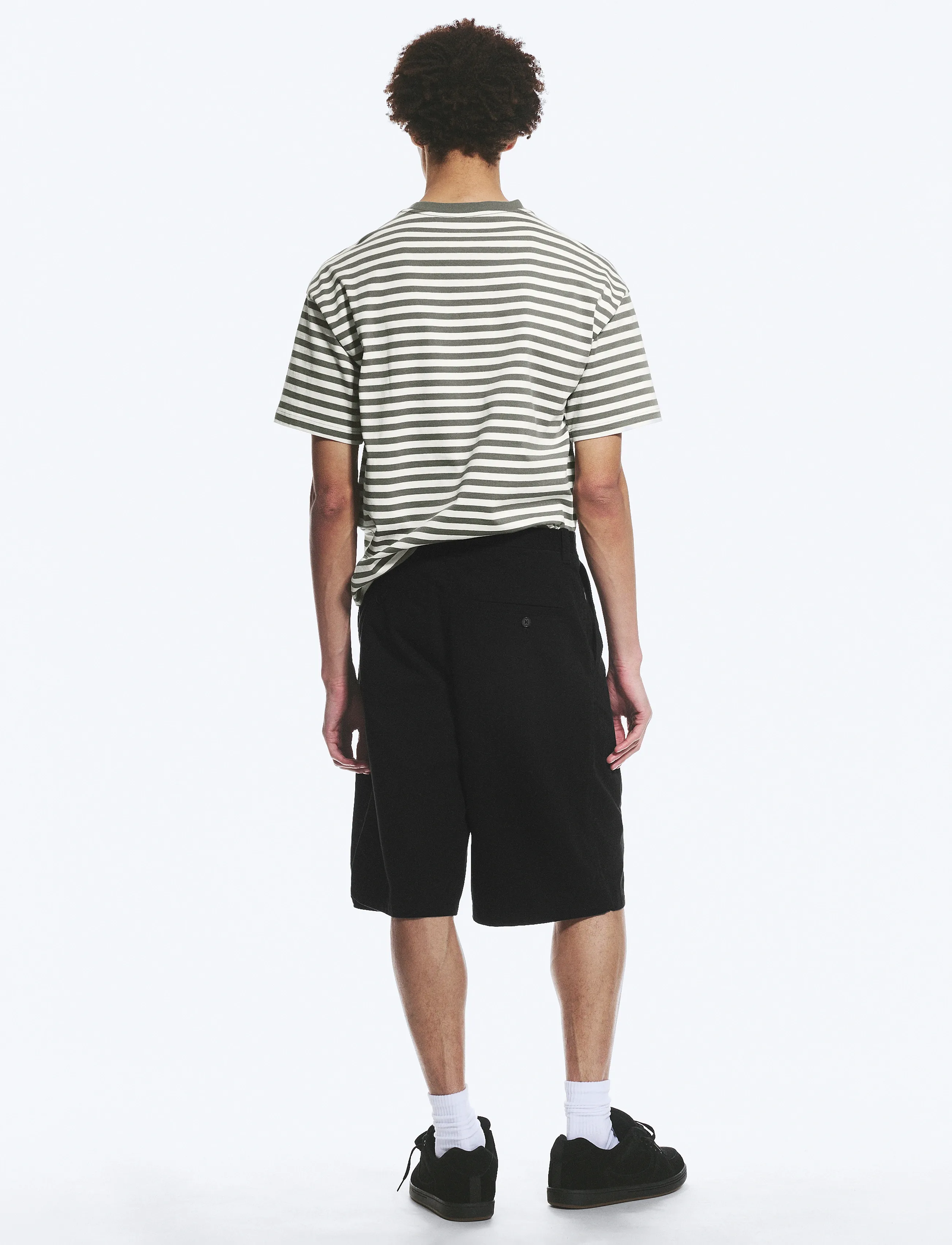 Weekday - Cotton Chino Shorts - casual shorts - black - 4