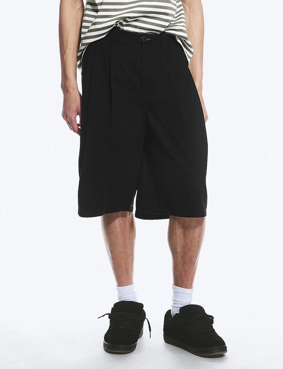 Weekday - Cotton Chino Shorts - freizeitshorts - black - 5
