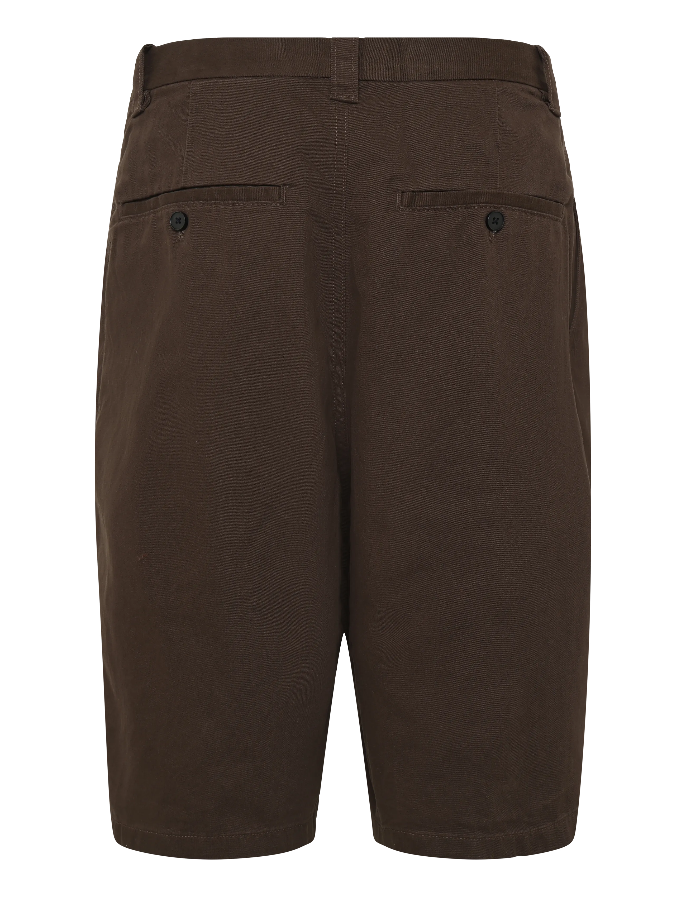 Weekday - Cotton Chino Shorts - casual shorts - dark brown - 1