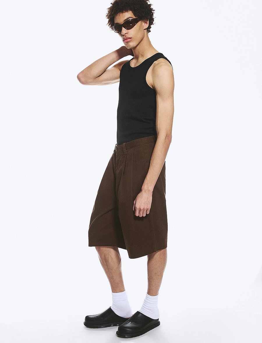 Weekday - Cotton Chino Shorts - freizeitshorts - dark brown - 3