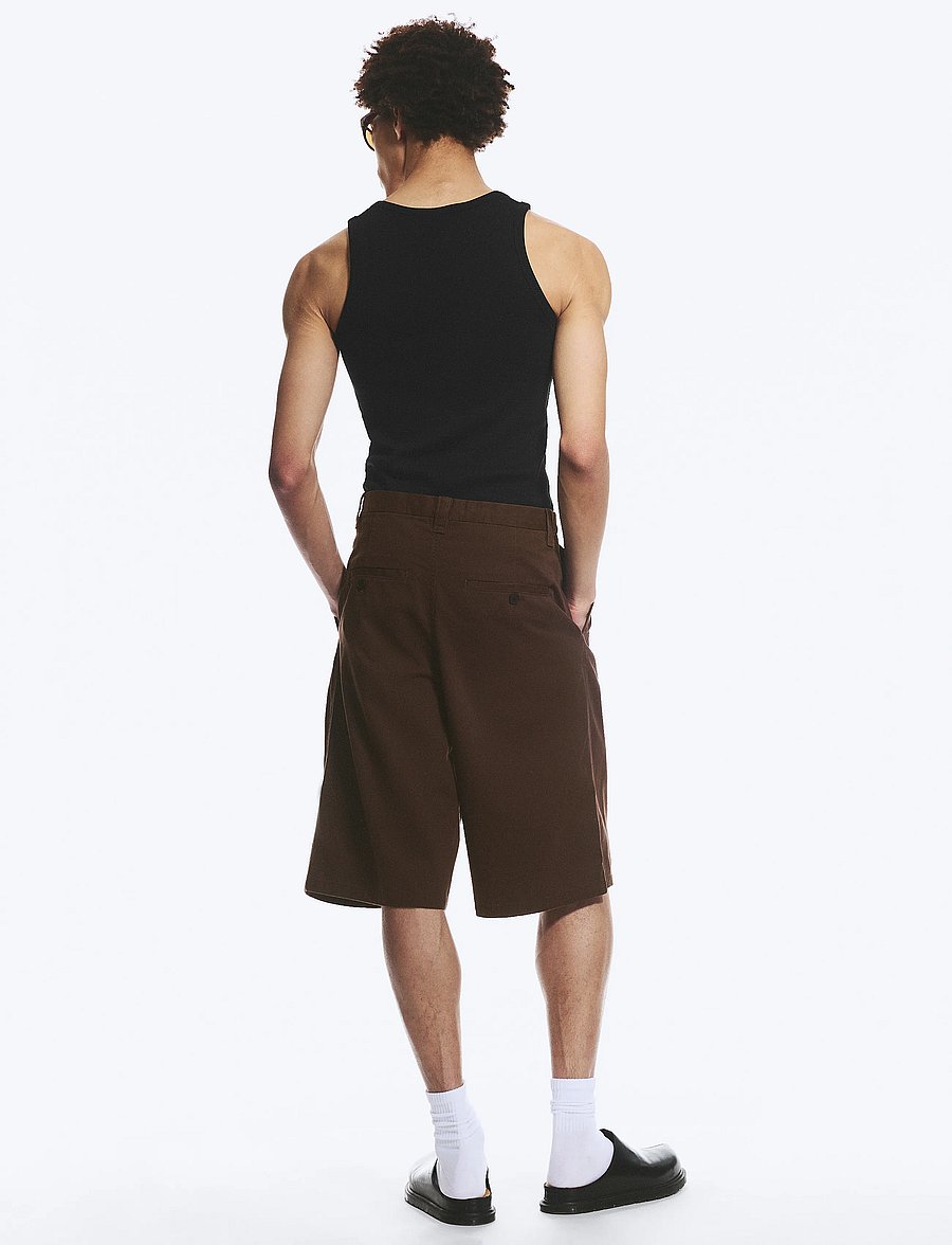 Weekday - Cotton Chino Shorts - freizeitshorts - dark brown - 4