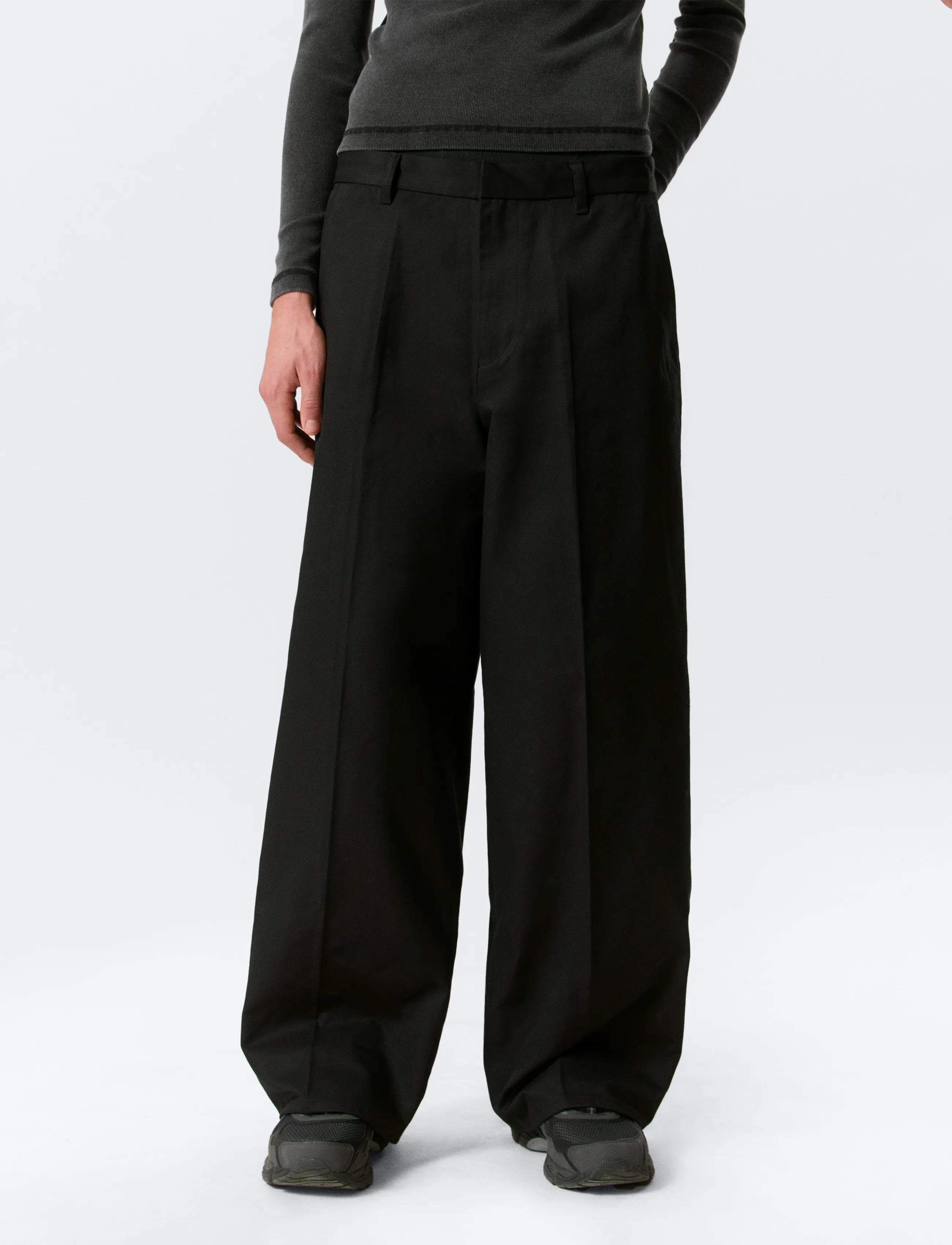 Weekday - Emil Loose Fit Chino Trousers - chinos - black - 5