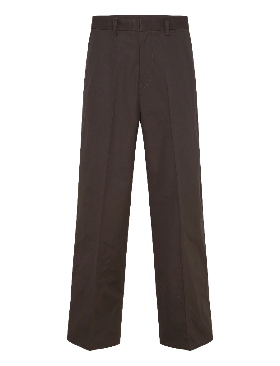Weekday - Emil Loose Fit Chino Trousers - chino-püksid - dark brown - 0