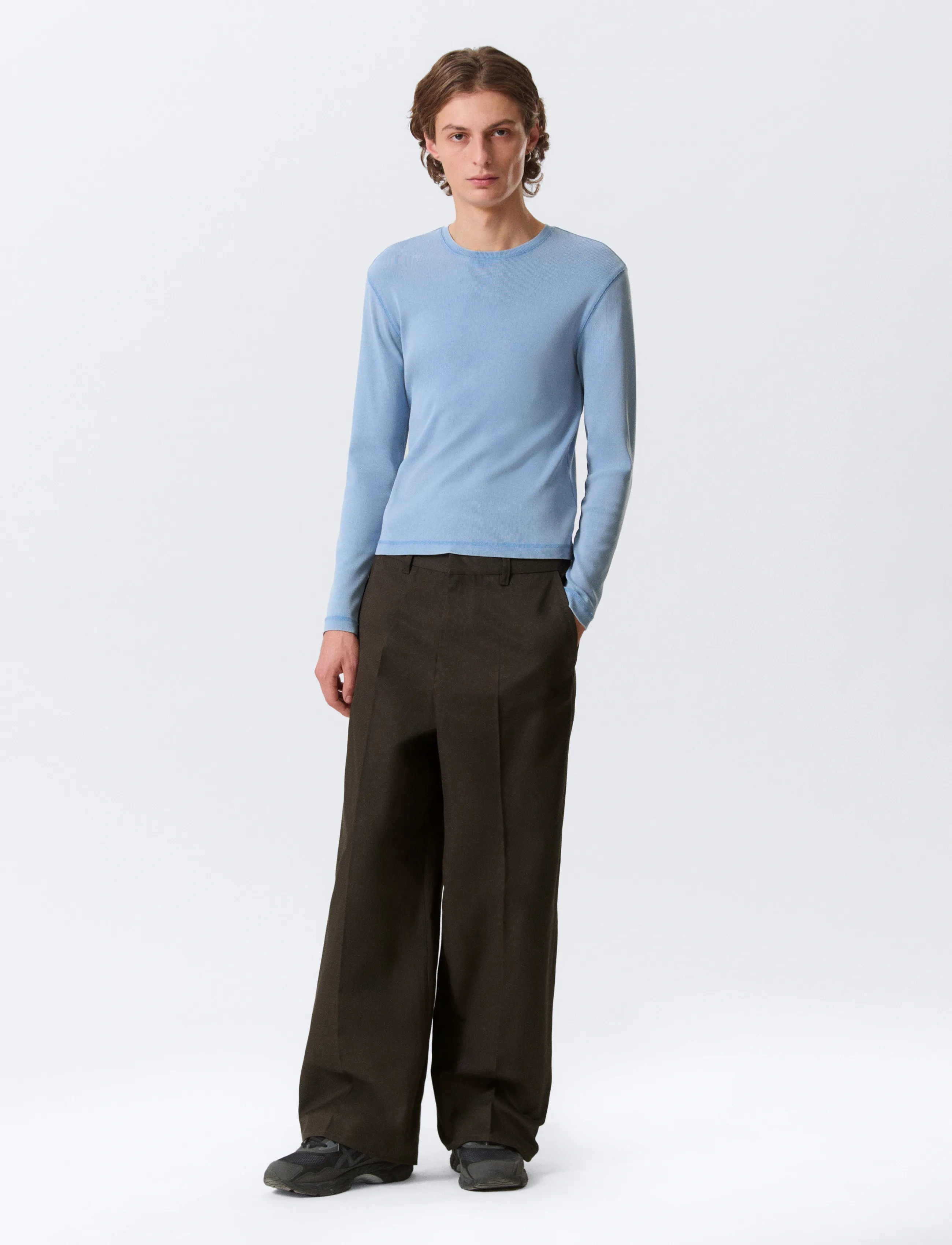 Weekday Emil Loose Fit Chino Trousers - Bukser - DARK BROWN / brown