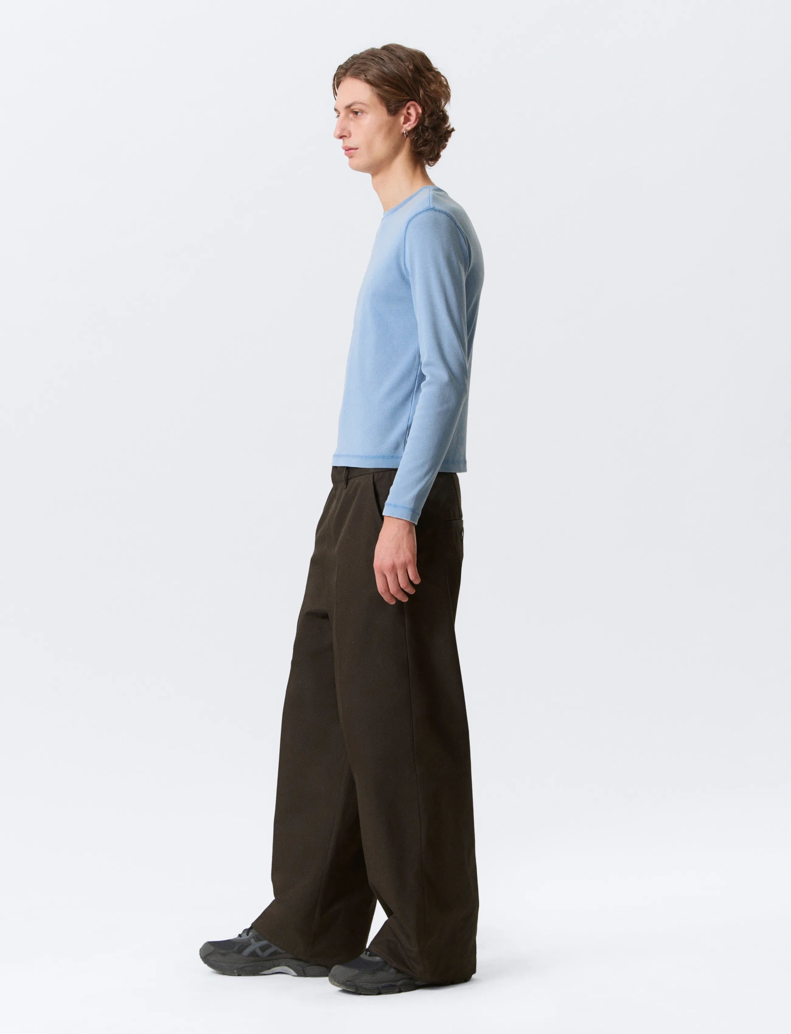 Weekday - Emil Loose Fit Chino Trousers - chinos - dark brown - 3