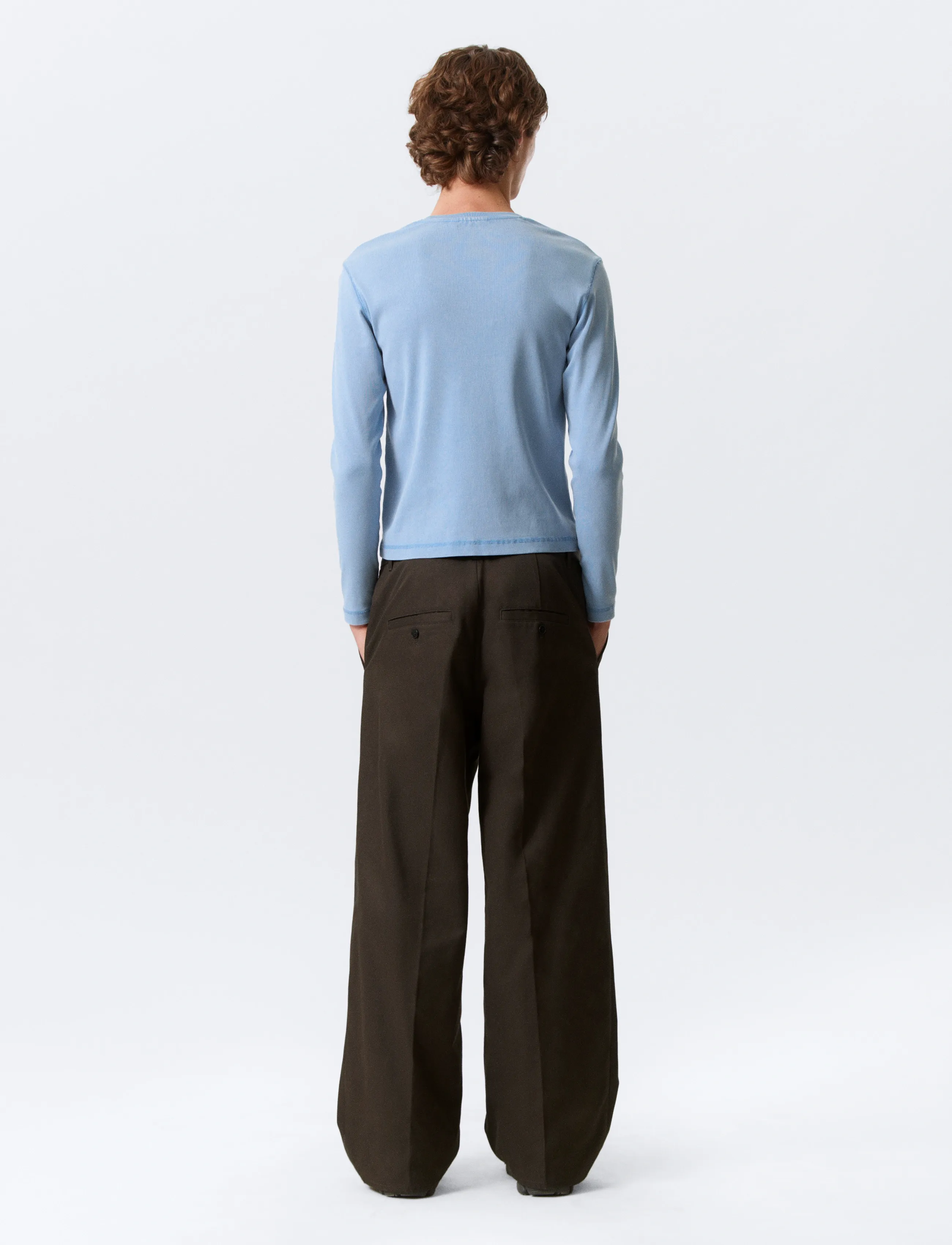 Weekday - Emil Loose Fit Chino Trousers - chinos - dark brown - 4