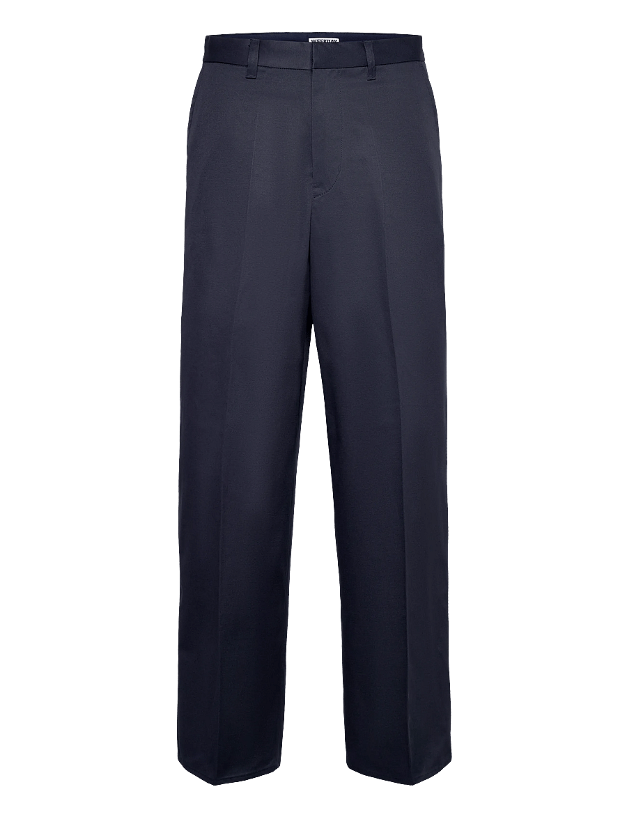 Weekday - Emil Loose Fit Chino Trousers - chinos - dusty dark blue - 0