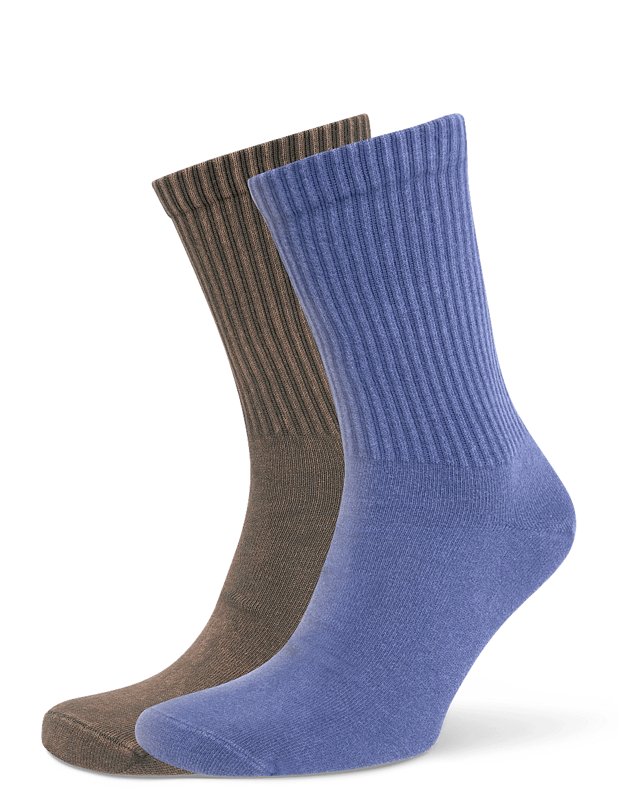 Weekday - 2-pack Washed Sport Socks - tennissocken - blue + mole - 0