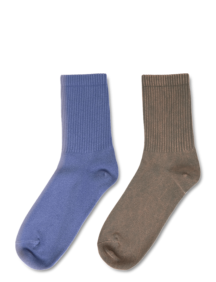 Weekday - 2-pack Washed Sport Socks - tennissocken - blue + mole - 1