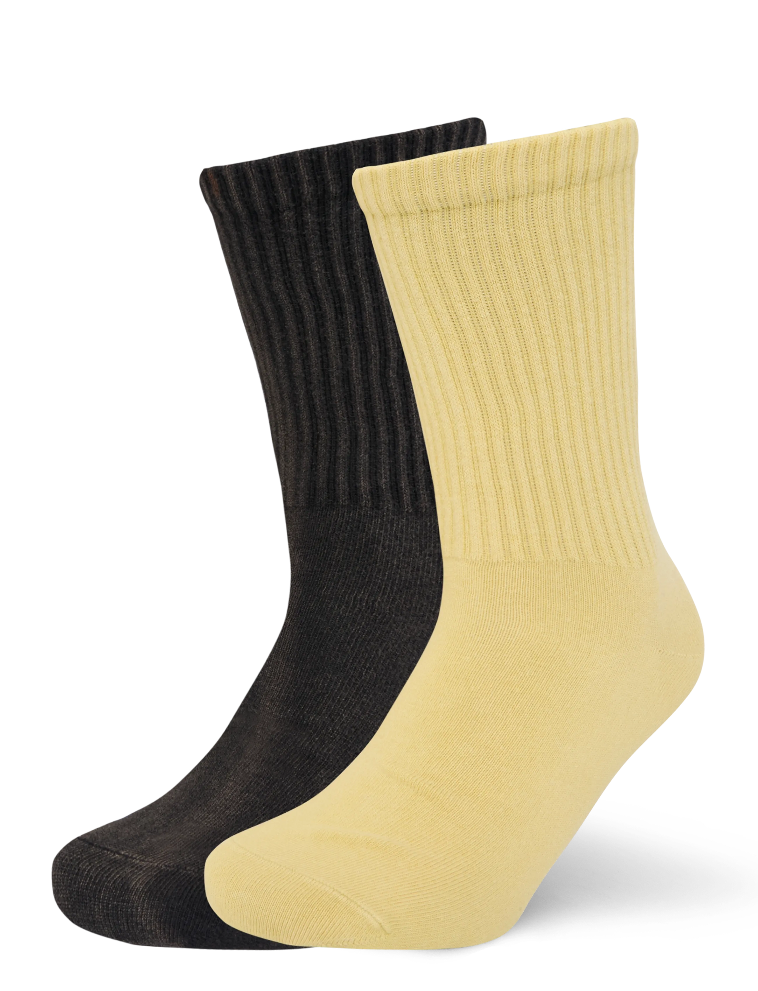 Weekday 2-pack Washed Sport Socks - Socken im Multipack - GREEN + BLACK / green