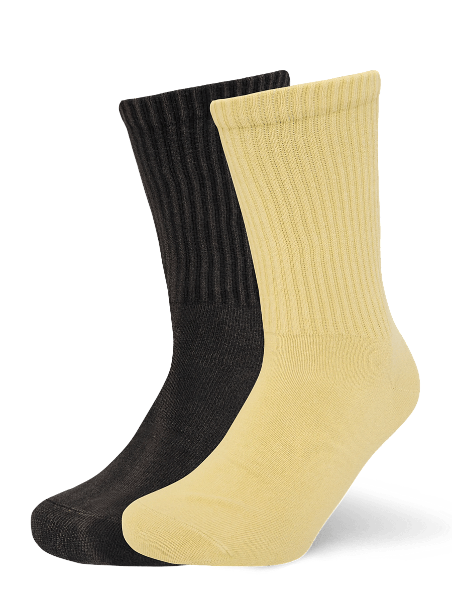 Weekday - 2-pack Washed Sport Socks - tennissocken - green + black - 0