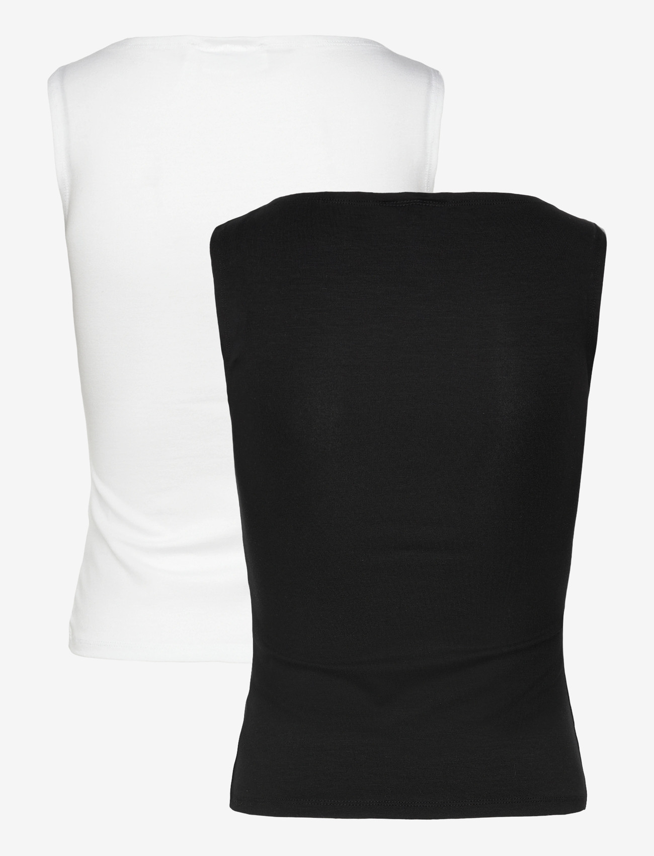 Weekday - Soft Long Sleeve Top 2-pack - Ärmellose tops - black & white - 1
