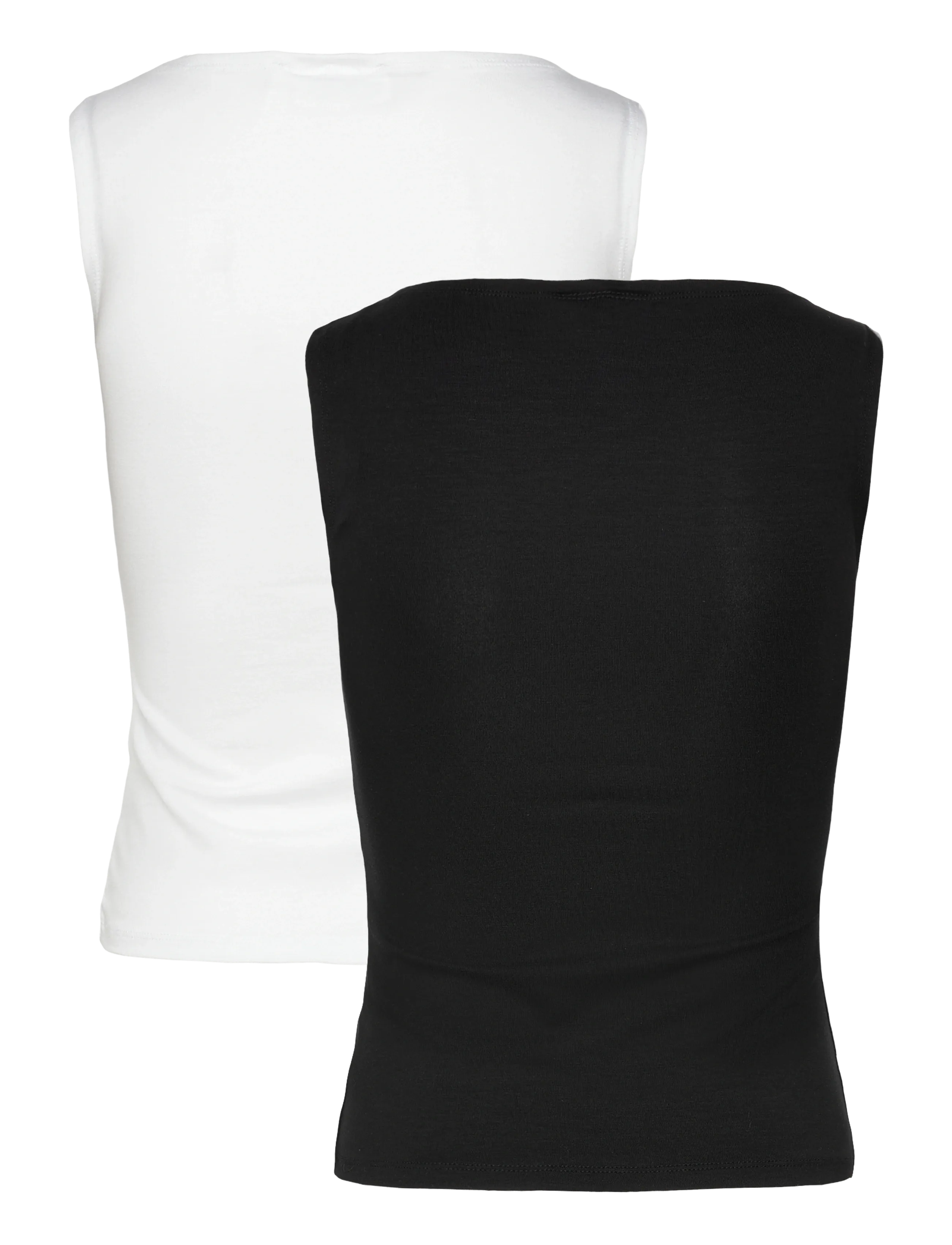 Weekday - Soft Long Sleeve Top 2-pack - black & white - 1