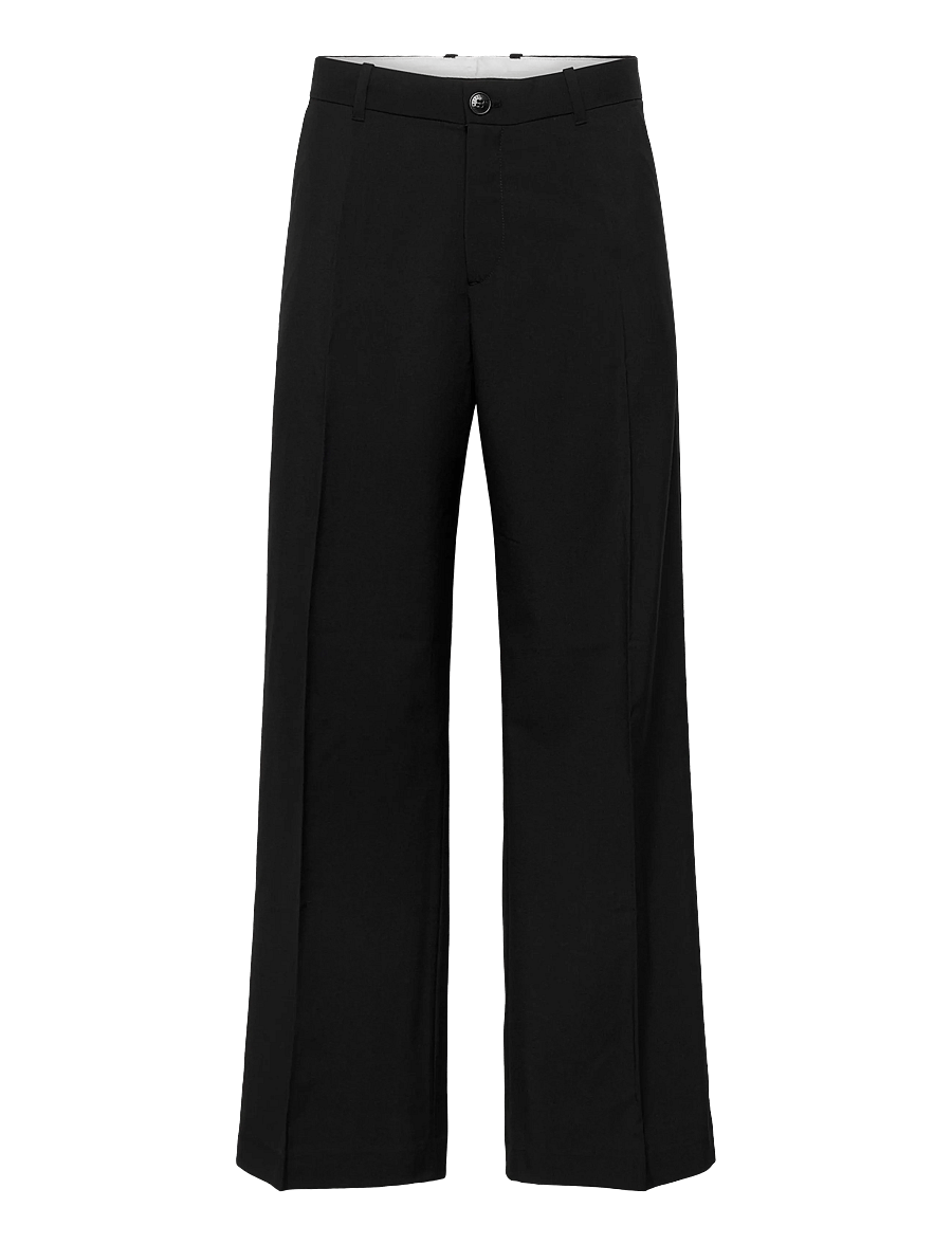 Weekday - Moe Relaxed Low Rise Bootcut Leg Suiting Trousers - habitbukser - black dark - 0