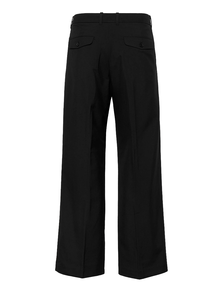 Weekday - Moe Relaxed Low Rise Bootcut Leg Suiting Trousers - habitbukser - black dark - 1