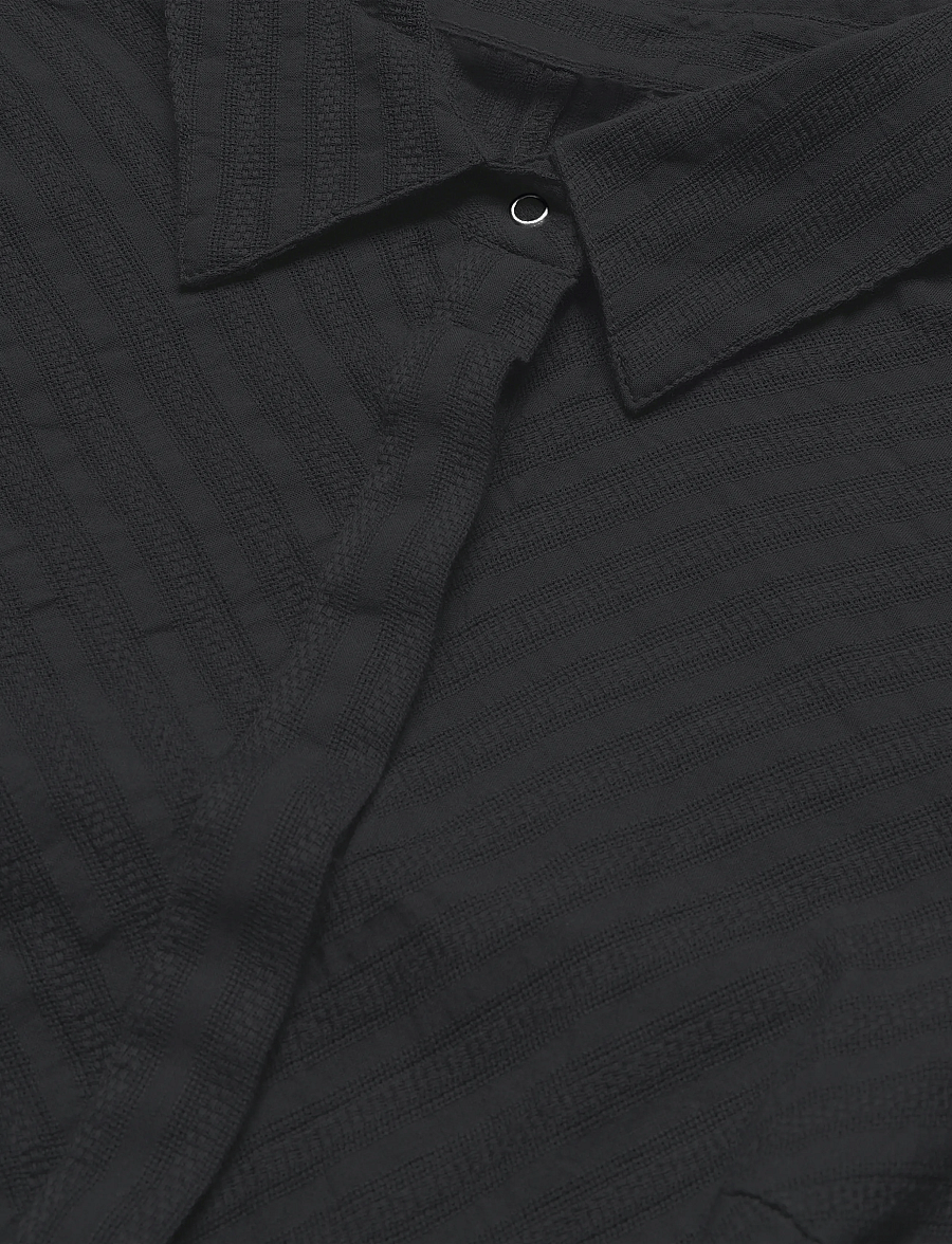 Weekday - Kurt Shirt - langærmede skjorter - dark grey stripe - 2