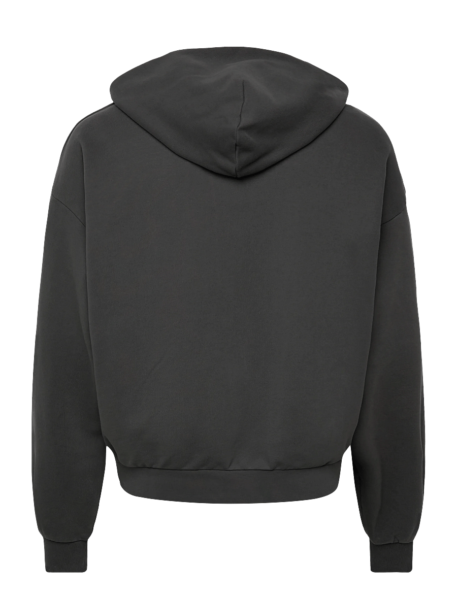 Weekday - Loose Graphic Zip Hoodie - hoodies - black w bear - 1