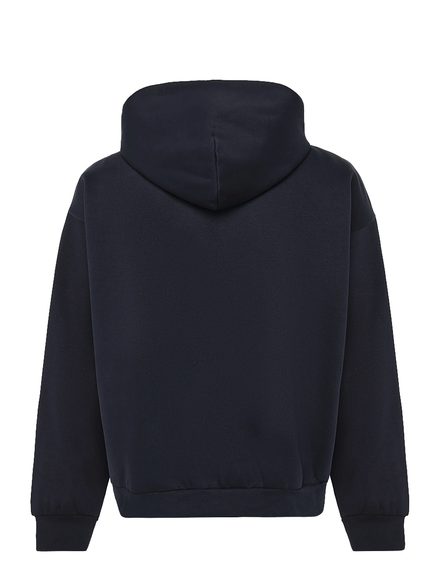 Weekday - Loose Graphic Zip Hoodie - hoodies - dark blue - 1