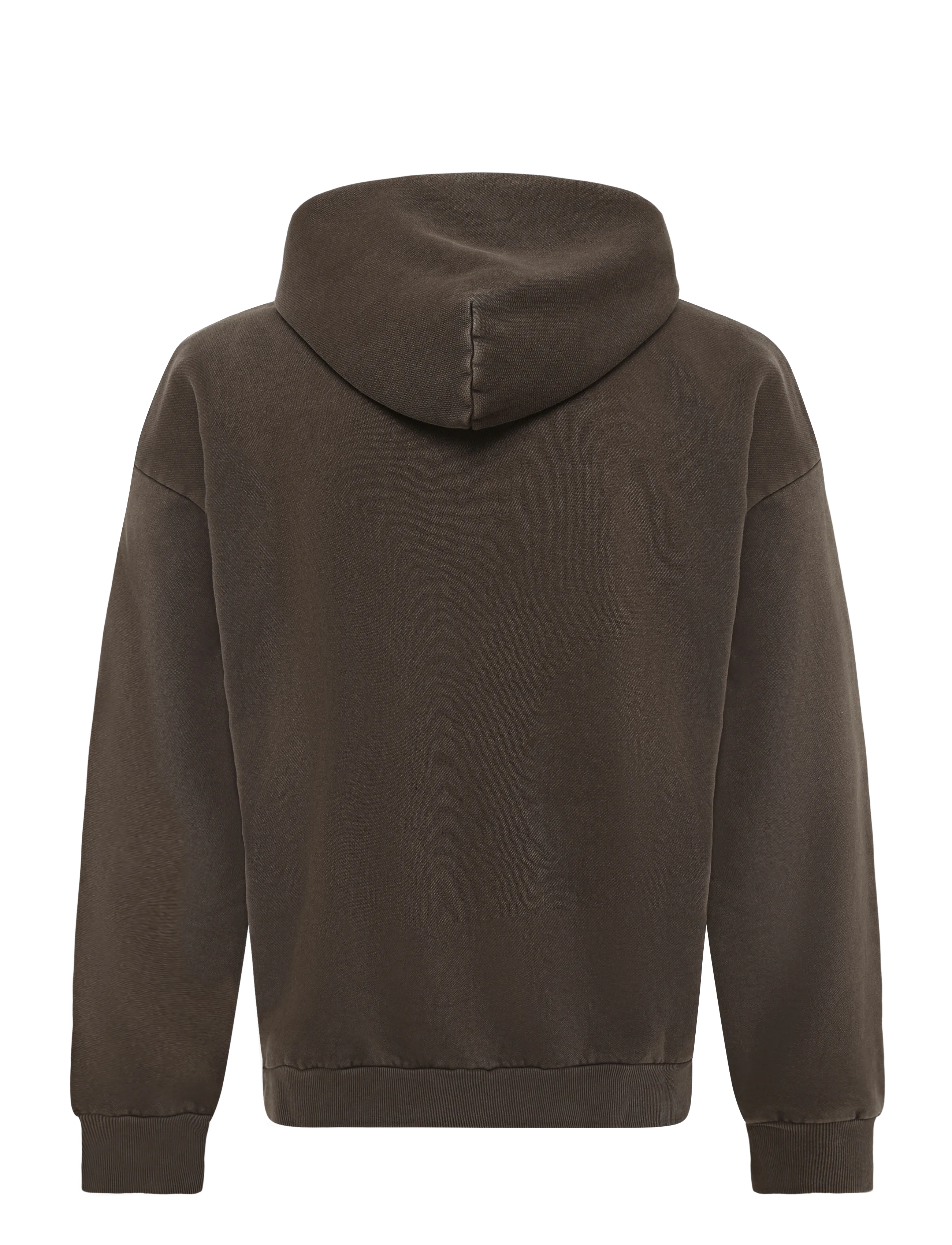 Weekday - Loose Graphic Zip Hoodie - kapuutsiga dressipluusid - dark brown - 1