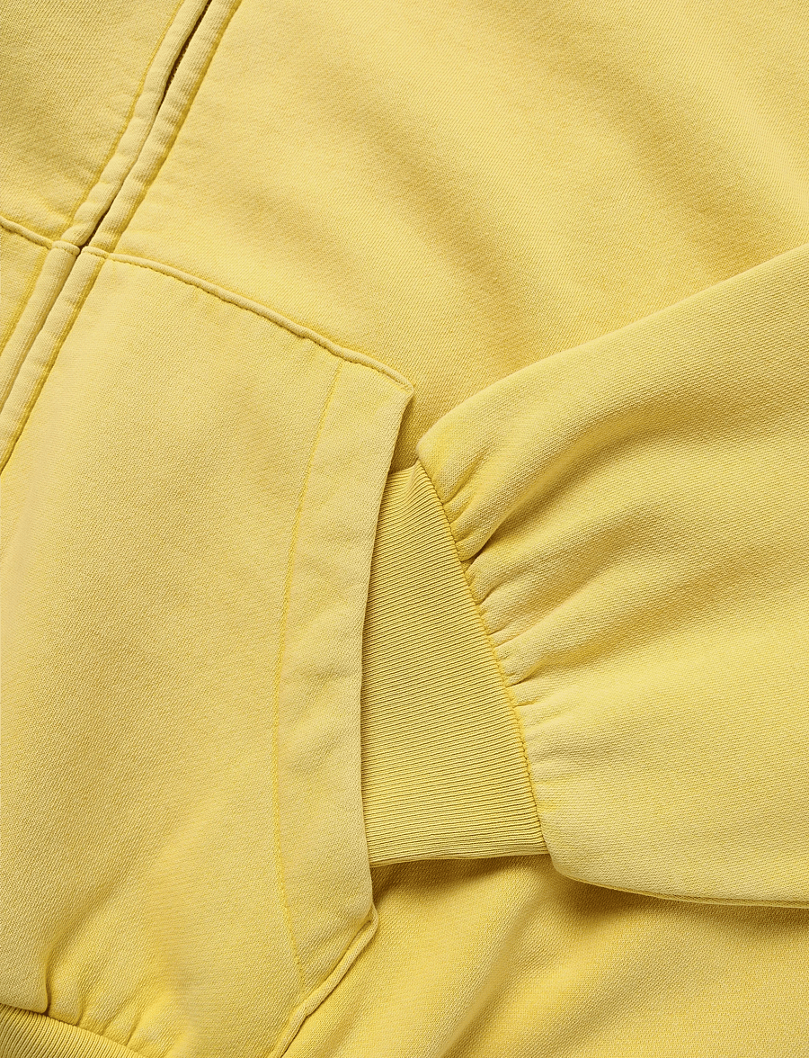 Weekday - Loose Graphic Zip Hoodie - kapuzenpullover - yellow "waves" - 3