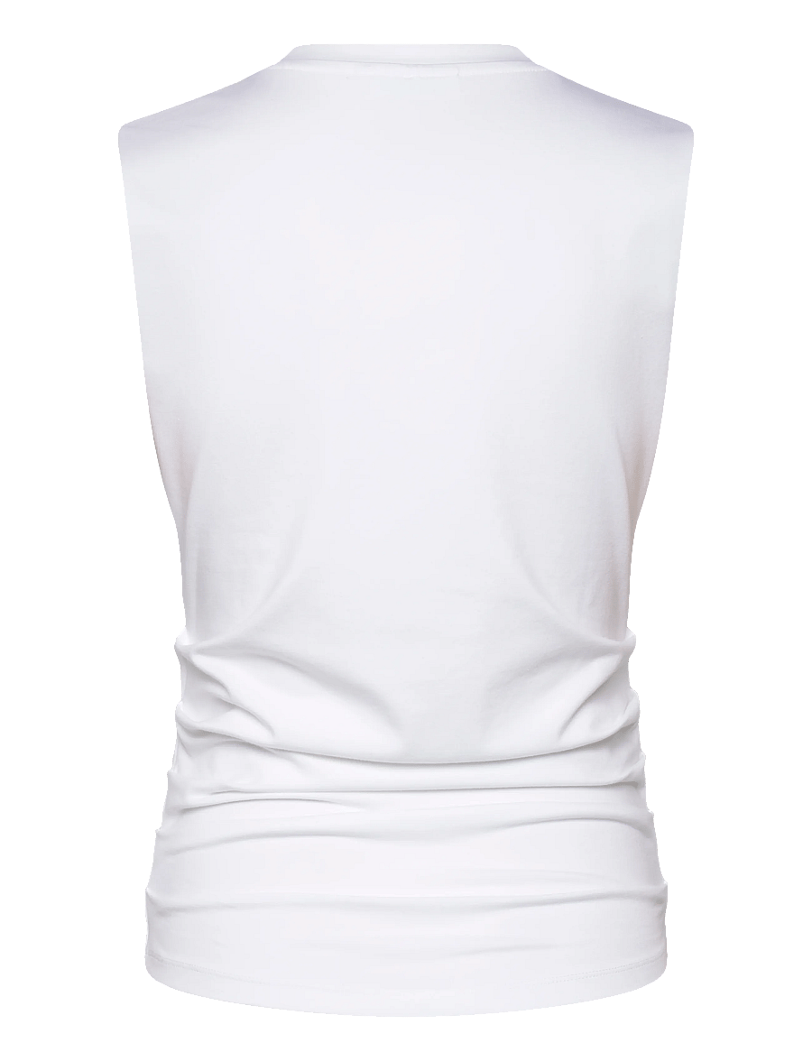 Weekday - Pleated Tank Top - sleeveless tops - white light - 1