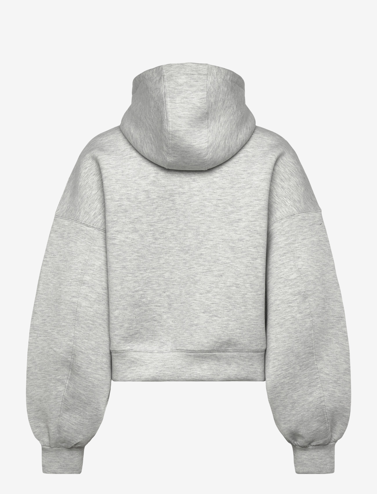 Weekday - Funnel Scuba Zip Hoodie - hættetrøjer - grey melange - 1