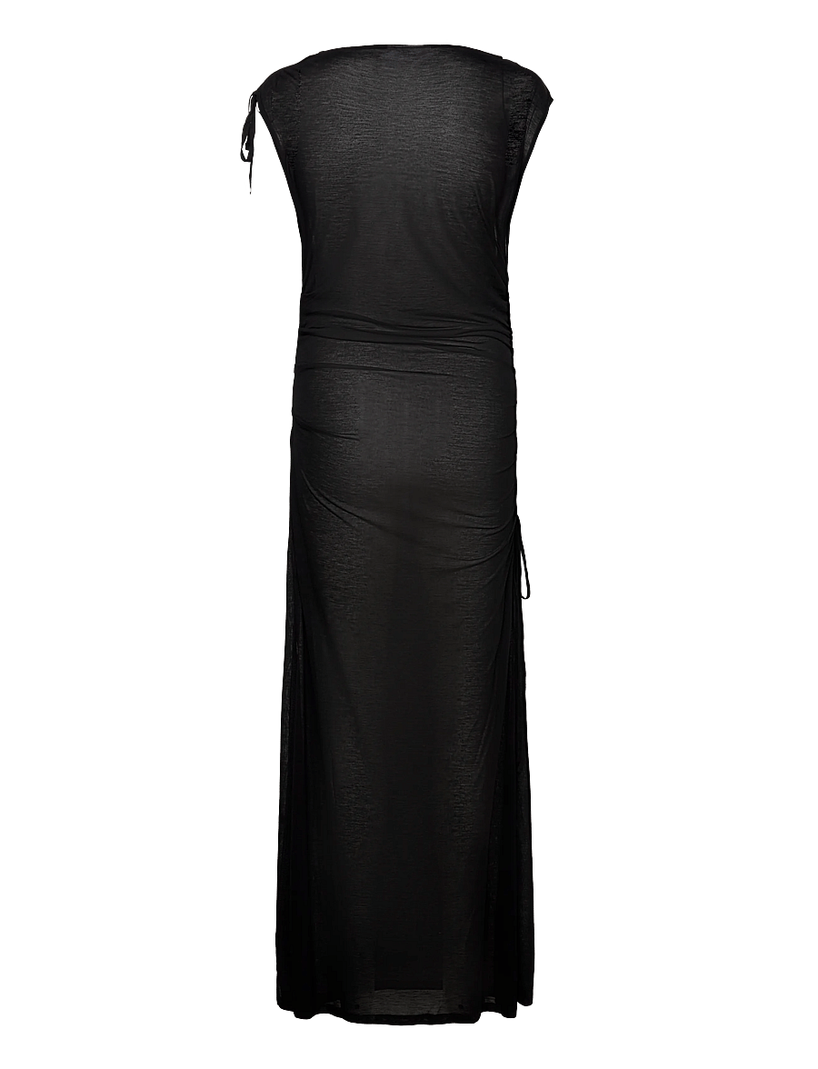 Weekday - Sleeveless Boat-Neck Maxi Dress - maxi kjoler - black - 1