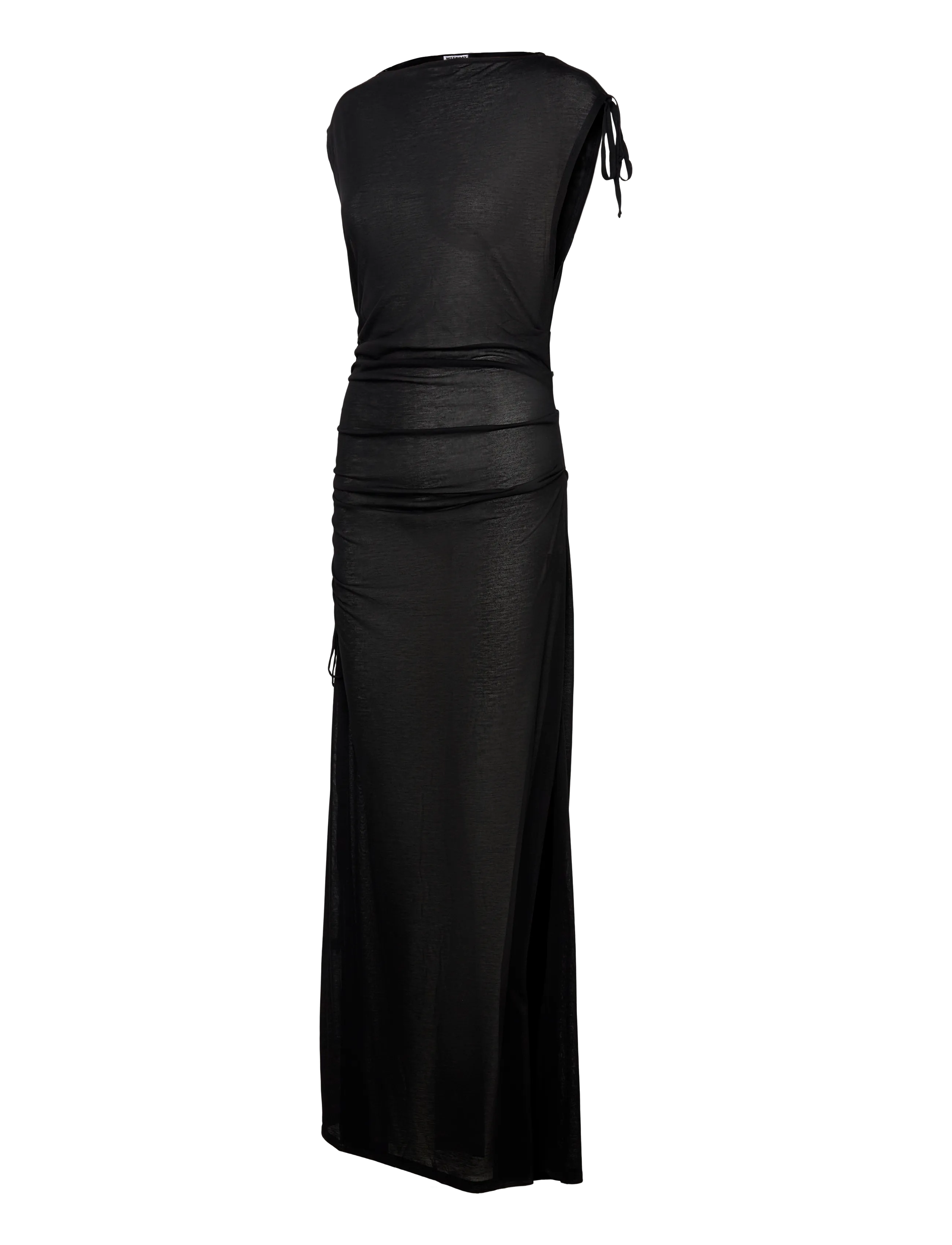 Weekday - Sleeveless Boat-Neck Maxi Dress - robes longues - black - 2