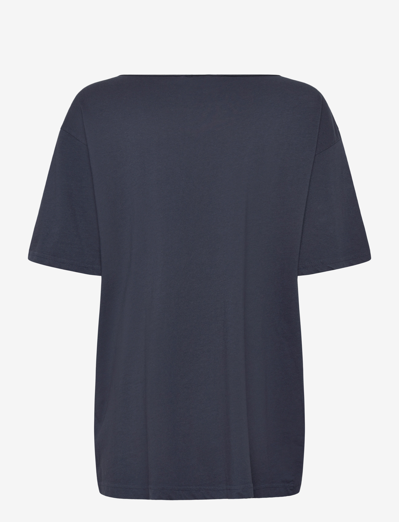 Weekday - Oversized Boat Neck T-Shirt - t-shirts - navy - 1