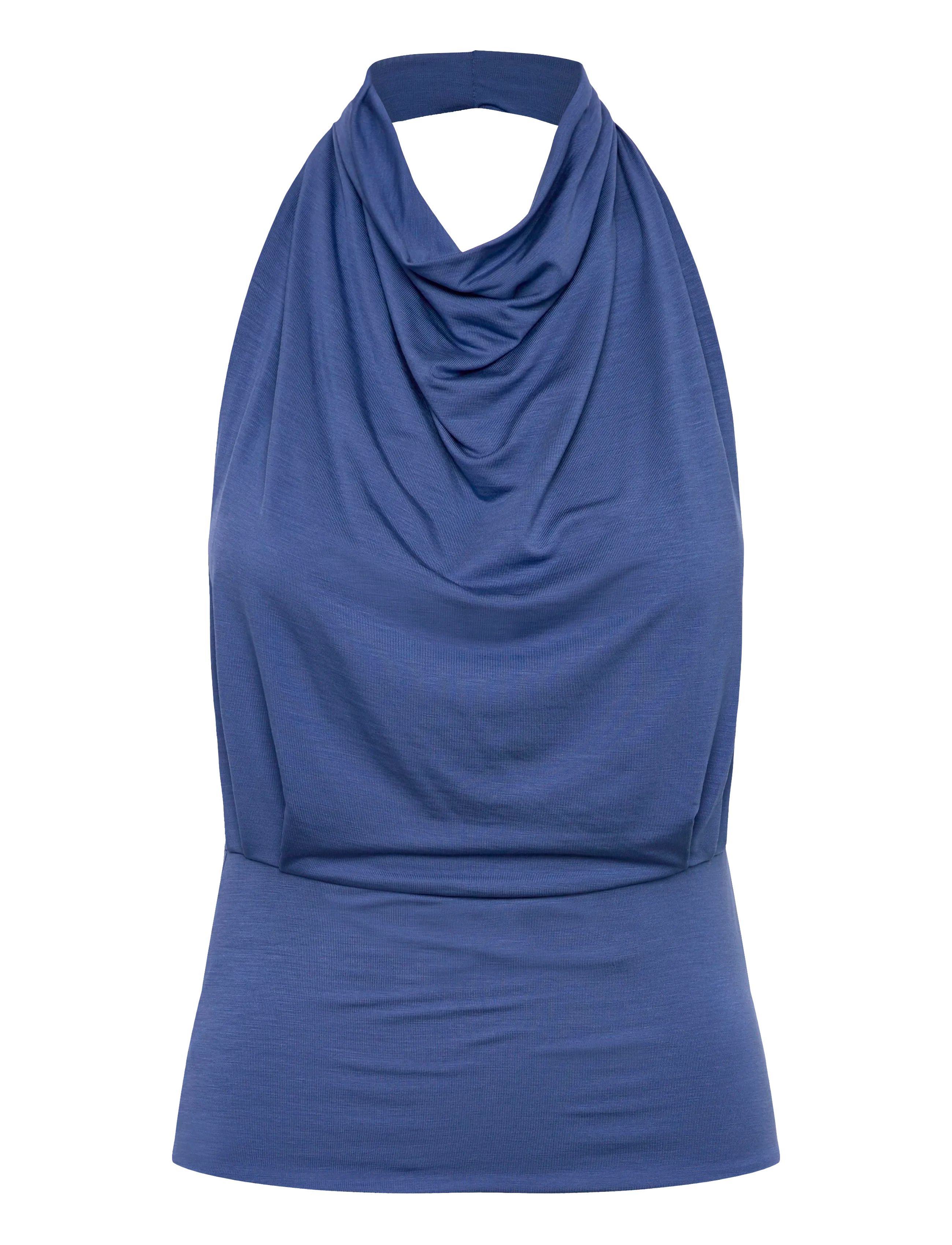 Weekday Draped Halter Top, Kvinder, Draperet Haltertop, Blå, Str: S