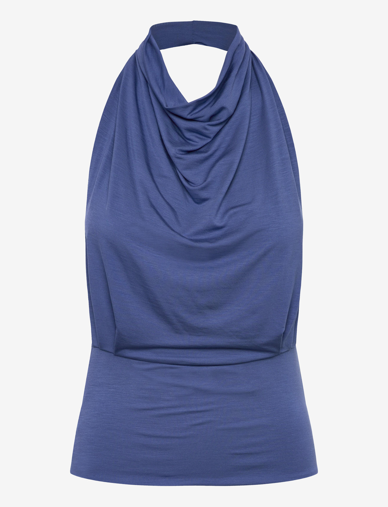 Weekday - Draped Halter Top - sleeveless tops - blue medium - 0