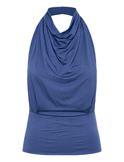 Weekday Draped Halter Top - Ärmellose Tops - BLUE MEDIUM / blue