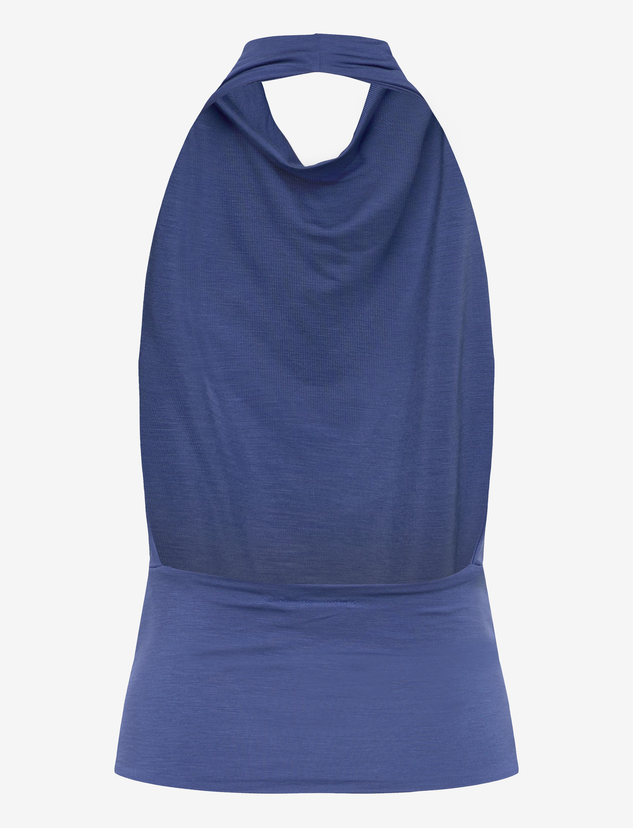 Weekday - Draped Halter Top - sleeveless tops - blue medium - 1