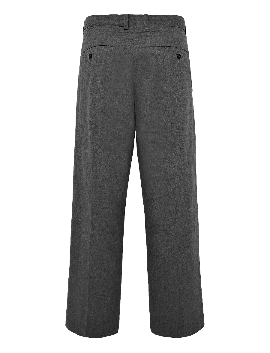 Weekday - Florian Pleated Relaxed Suiting Trousers - anzugshosen - grey - 2