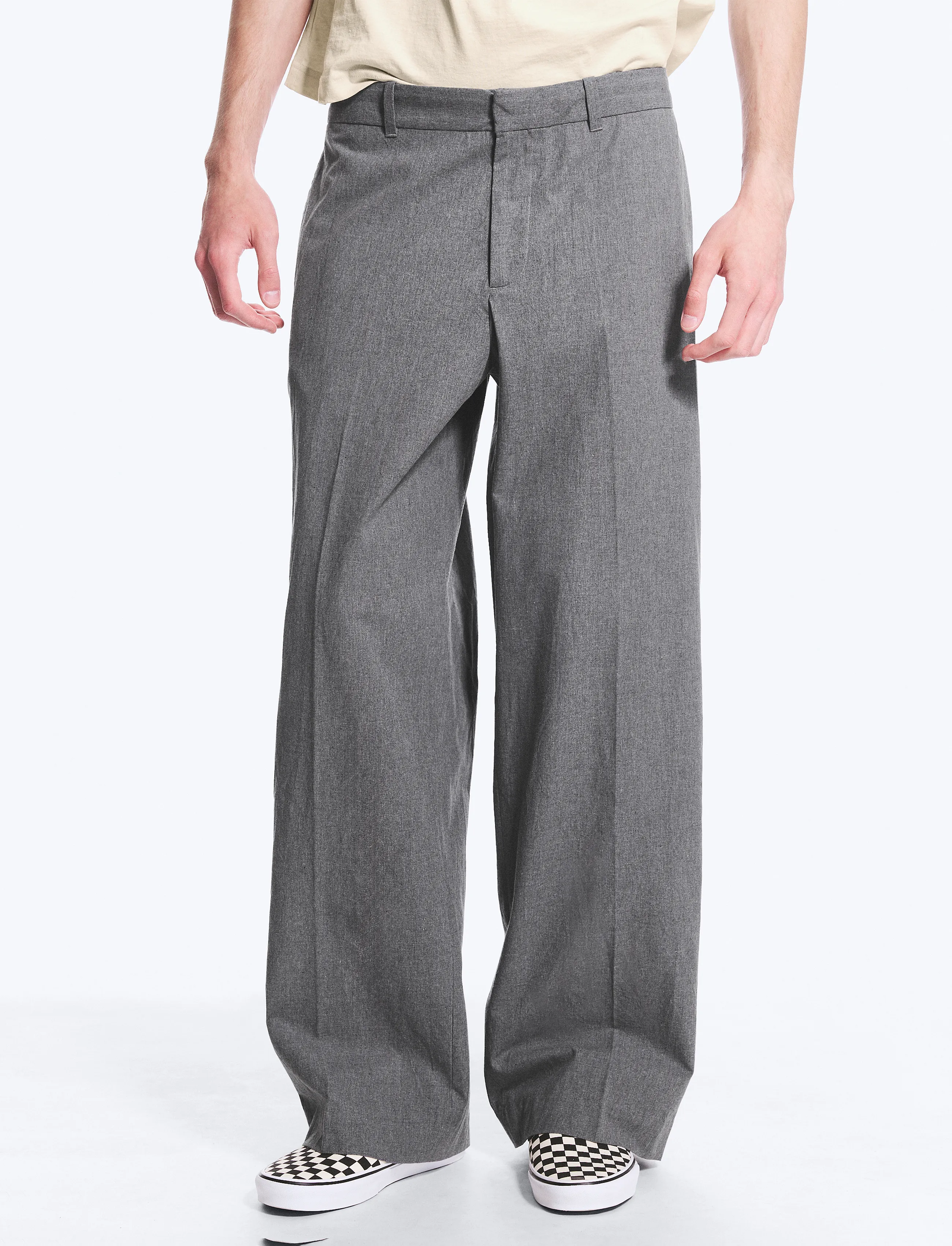 Weekday - Florian Pleated Relaxed Suiting Trousers - anzugshosen - grey - 5