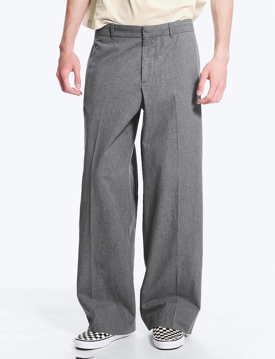 Weekday - Florian Pleated Relaxed Suiting Trousers - anzugshosen - grey - 5