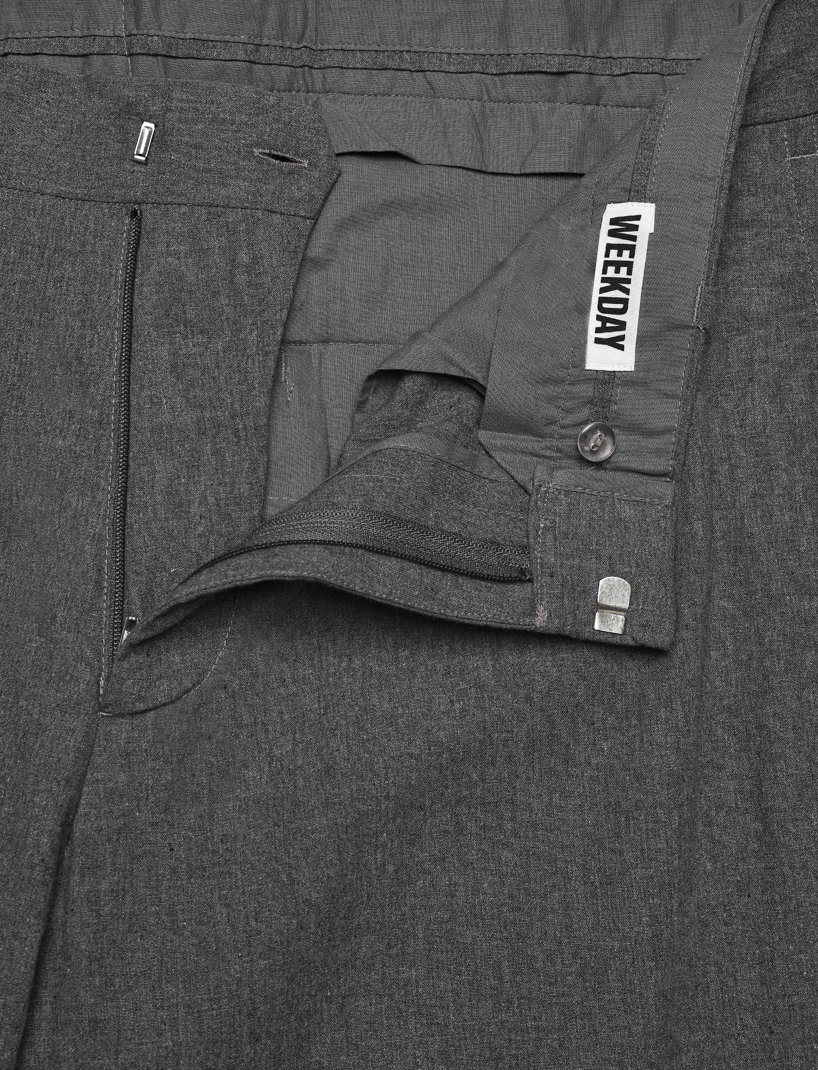 Weekday - Florian Pleated Relaxed Suiting Trousers - anzugshosen - grey - 3